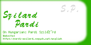 szilard pardi business card